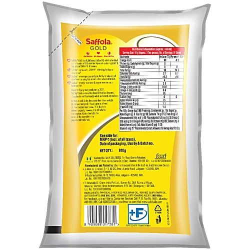 Saffola Gold Oil 910gm - Image 2